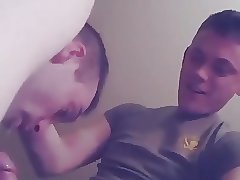 daddy give blowjob to str8 soldier boy