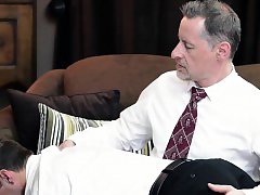 Horny bishop tugs mormon