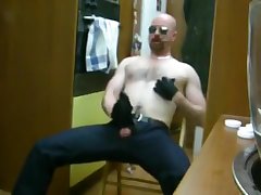 Large Dad: Muscles, Gloves, Cigar, and Cum
