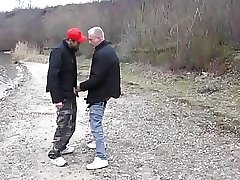Daddy and Younger Dude fucking Outdoors