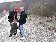Daddy and Younger Dude fucking Outdoors