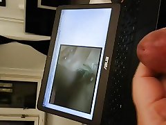 Wank and Cum Watching Tranny Porn in Hotel