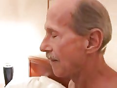 Two mature gay grandpa sucking each other