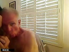 Grandpa suck another mature men in front of the camera