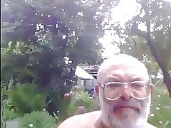 Naked Russian Daddy Outdoors