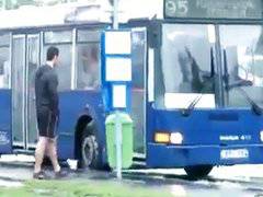Inspector fucks passenger on the bus