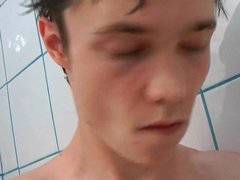 Teen gay masturbating at shower