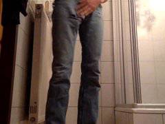 Piss in Jeans and Cum