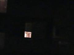Window voyeur caught spying ass
