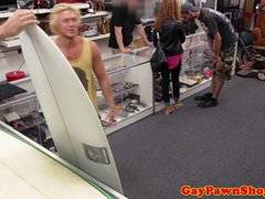 Pawnshop surfer amateur facialized for cash