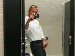 Str8 guy stroke in the office toilet