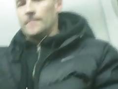 Str8 russian man stroke in metro