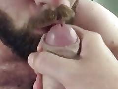 Beard, cock and cum