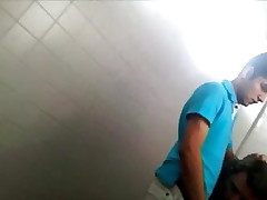 Sucking in a public toilet